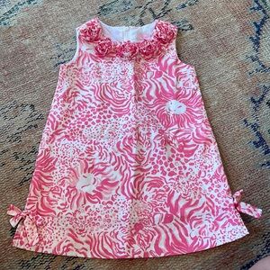 Lilly Pulitzer Pink and White Kids Dress